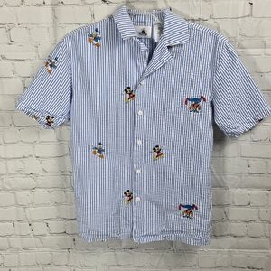 Disney Men's Blue Striped Shirt